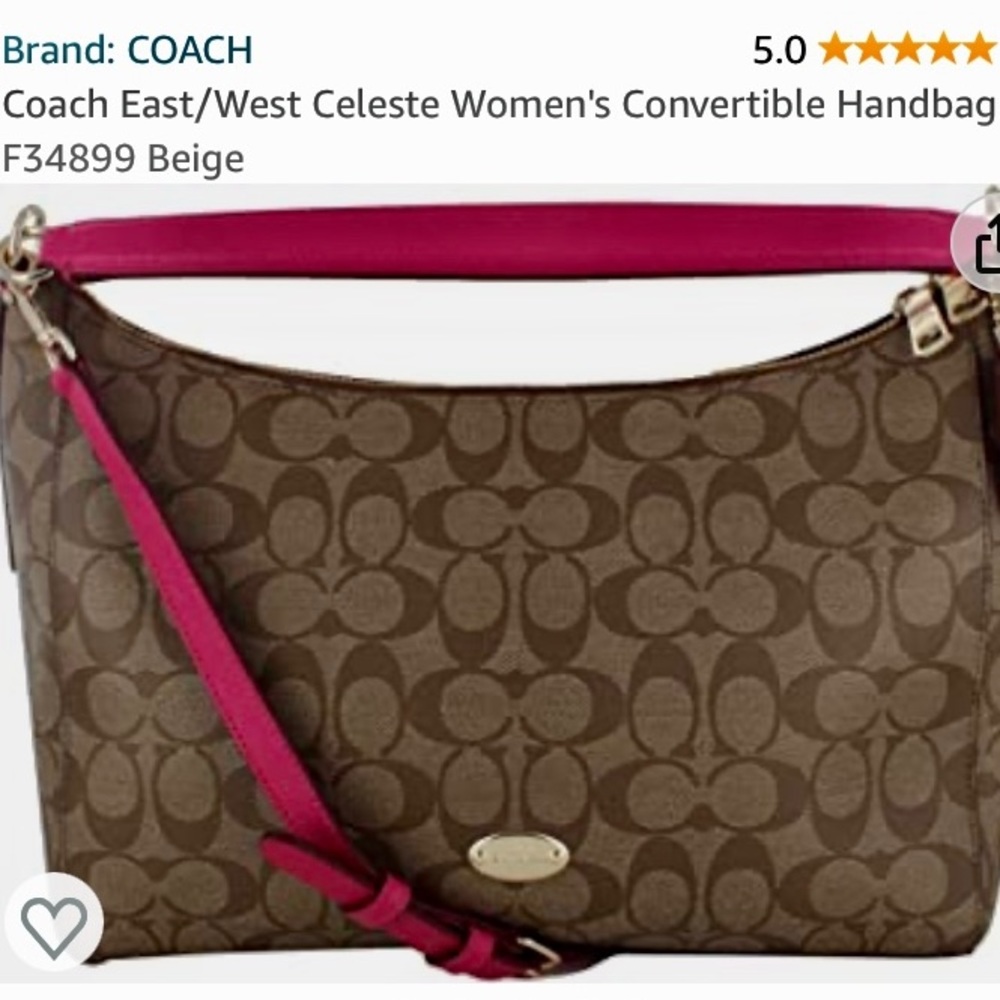 Coach East/West Celeste Women's Convertible Crossbody/Handbag  NEW